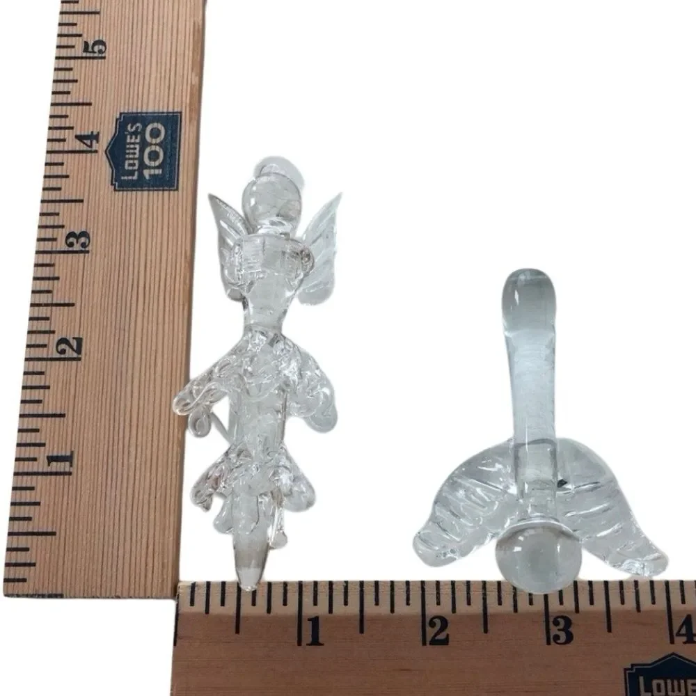 4 Glass Angel Ornaments